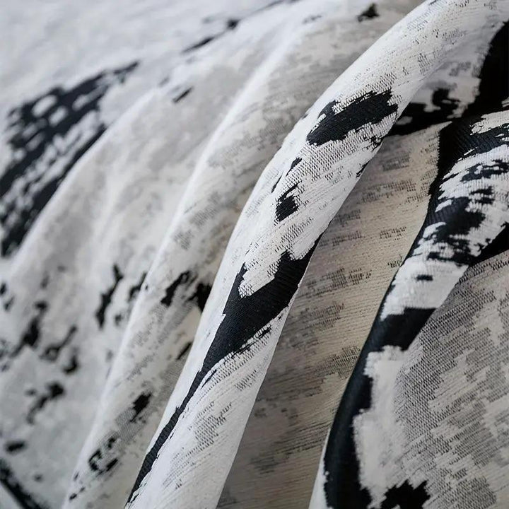 Luxury Pet Cover for Leather Sofa in black and white abstract fabric pattern, machine washable