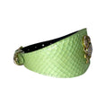 Load image into Gallery viewer, Sea Anemone Pearl Green Snake Wide Collar with rhinestone crab accessory by Allysa Payne Beverly Hills
