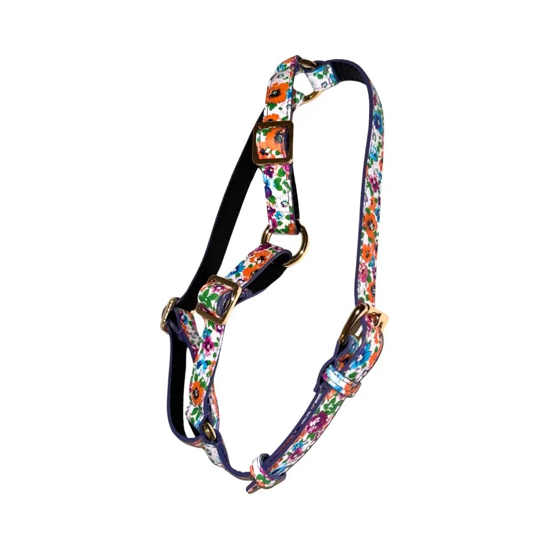 Poppy & Pansy Floral Italian Leather Harness by Allysa Payne Beverly Hills
