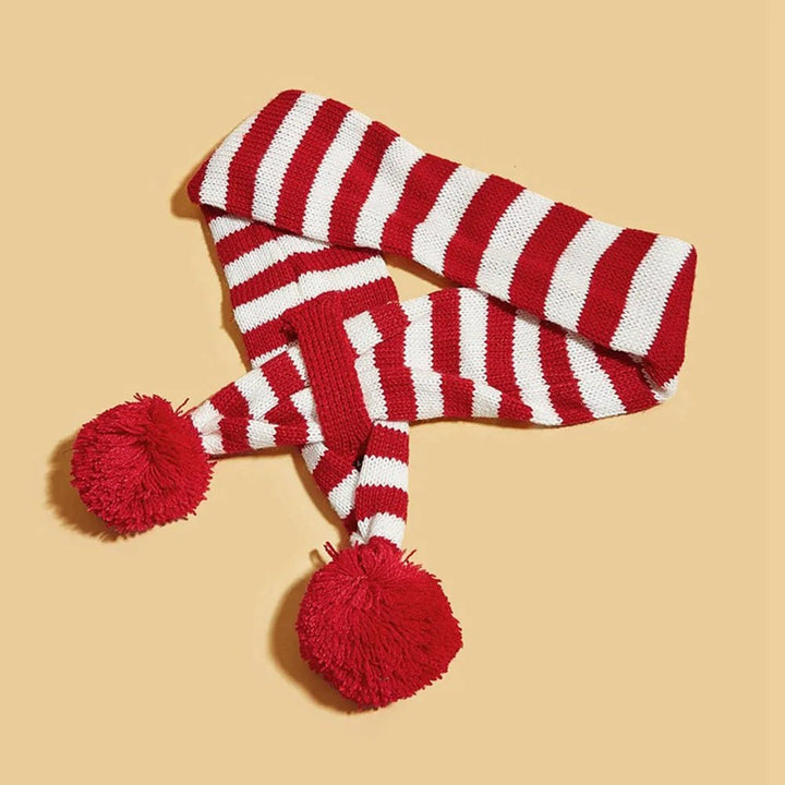 Knit Christmas Dog Scarf with Pom-Poms – photo 4