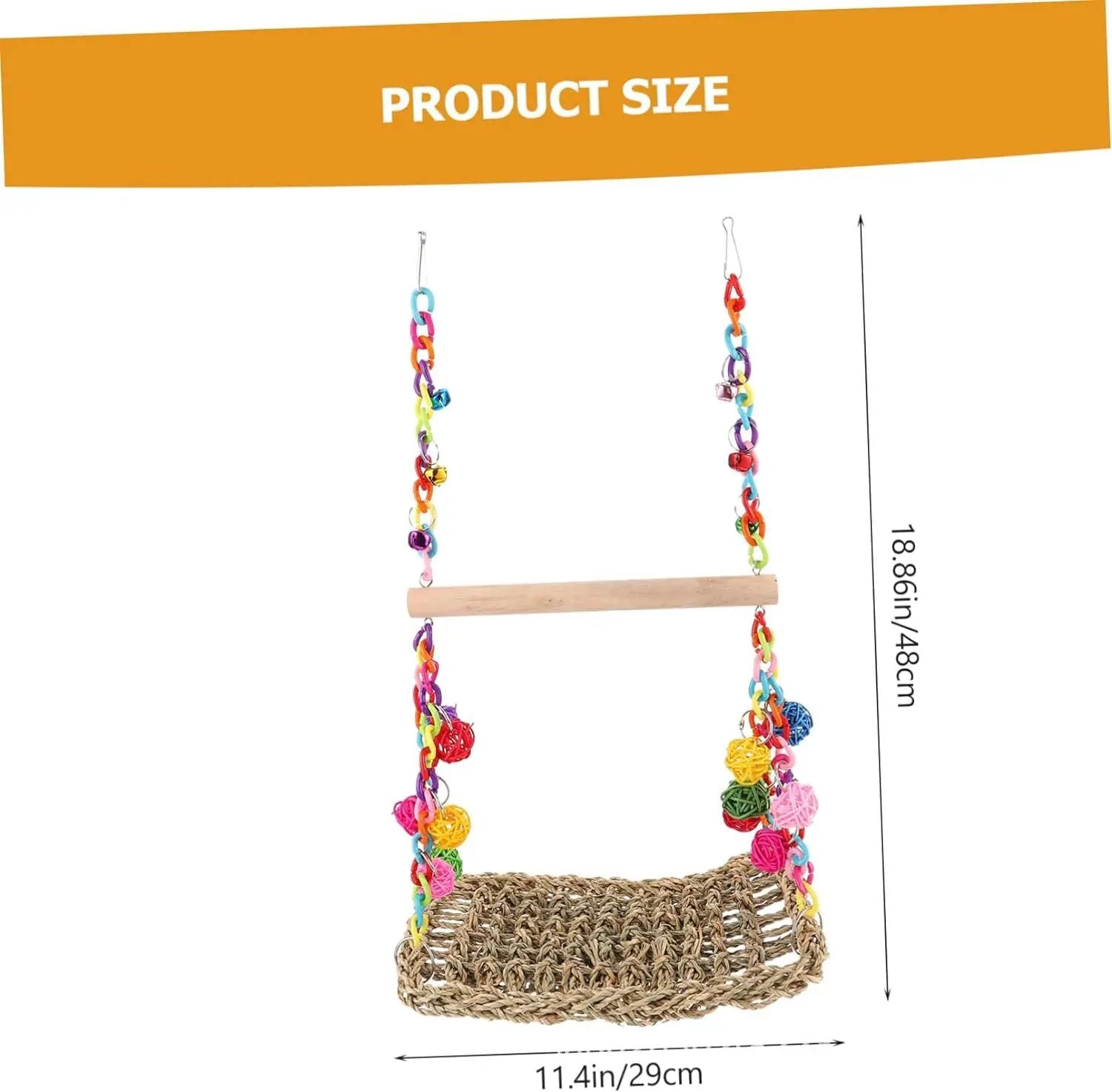 Parrot Toys Natural Grass Hammock Climbing Net Medium Large Parrots by Sell My Stuff