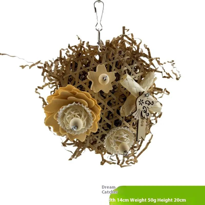 Parrot Natural Premium Soft Heavy Duty Ricepaperplant Pith Ball Bird Safe Chew Toy Set by Sell My Stuff