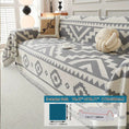 Load image into Gallery viewer, Boho-Chic All-Season Sofa Cover by topspet; light gray geometric pattern, pet-proof for 3-seat sofa.
