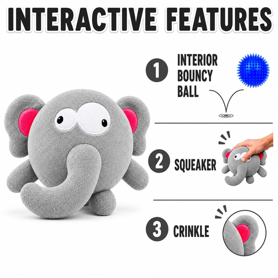 Squeaker crinkle and inner-ball feature diagram