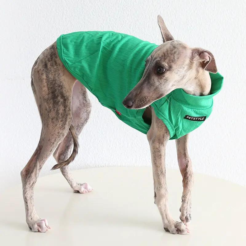 Whippet & Greyhound Spring Vest hooded green pet costume by SOCKPET