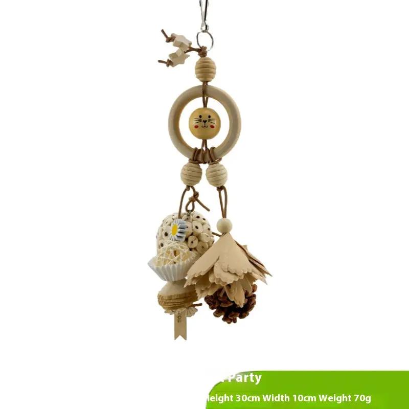 Parrot Natural Premium Soft Heavy Duty Ricepaperplant Pith Ball Bird Safe Chew Toy Set by Sell My Stuff