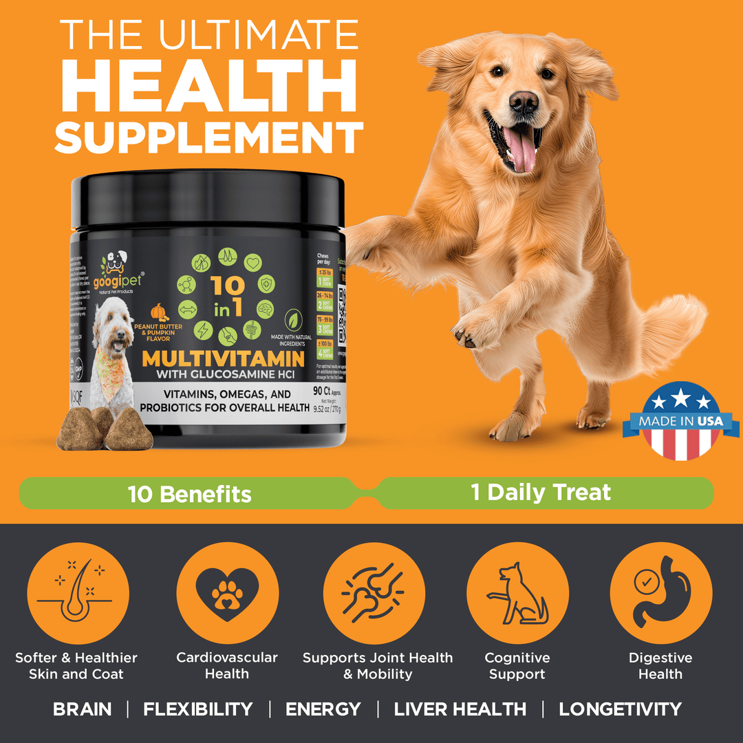 Googipet 10-in-1 Multivitamin Chews (Peanut Butter &amp; Pumpkin), product detail image 2
