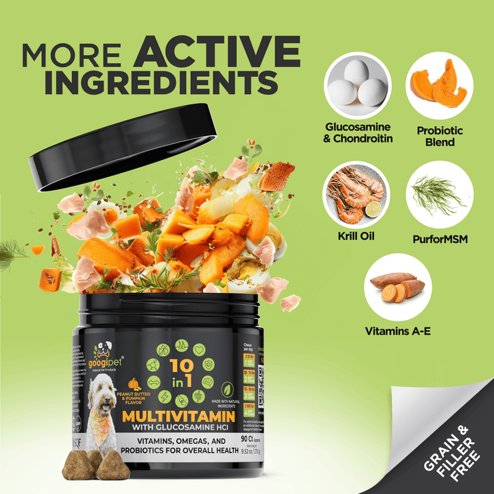 Googipet 10-in-1 Multivitamin Chews (Peanut Butter &amp; Pumpkin), product detail image 3