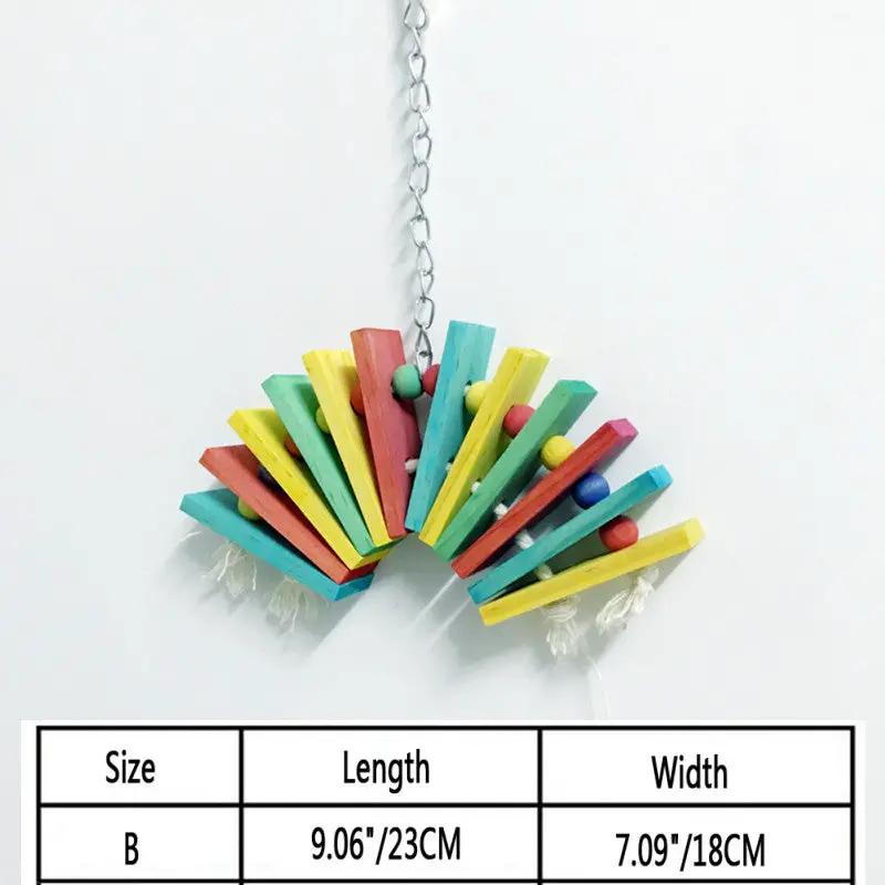 Non-Toxic Eco-Friendly Wood Parrot Nibble Toy With Colorful Beads by Sell My Stuff