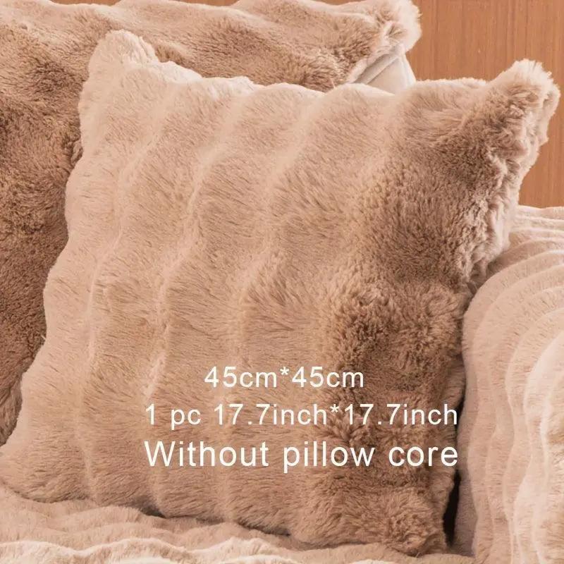 Molly Mutt cushion cover plush beige faux fur 45x45 cm, pillow core not included