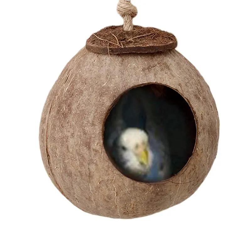 EcoLuxe Natural Coconut Bird Nest Parrot Climbing Toy 6 Cm Scale by Sell My Stuff