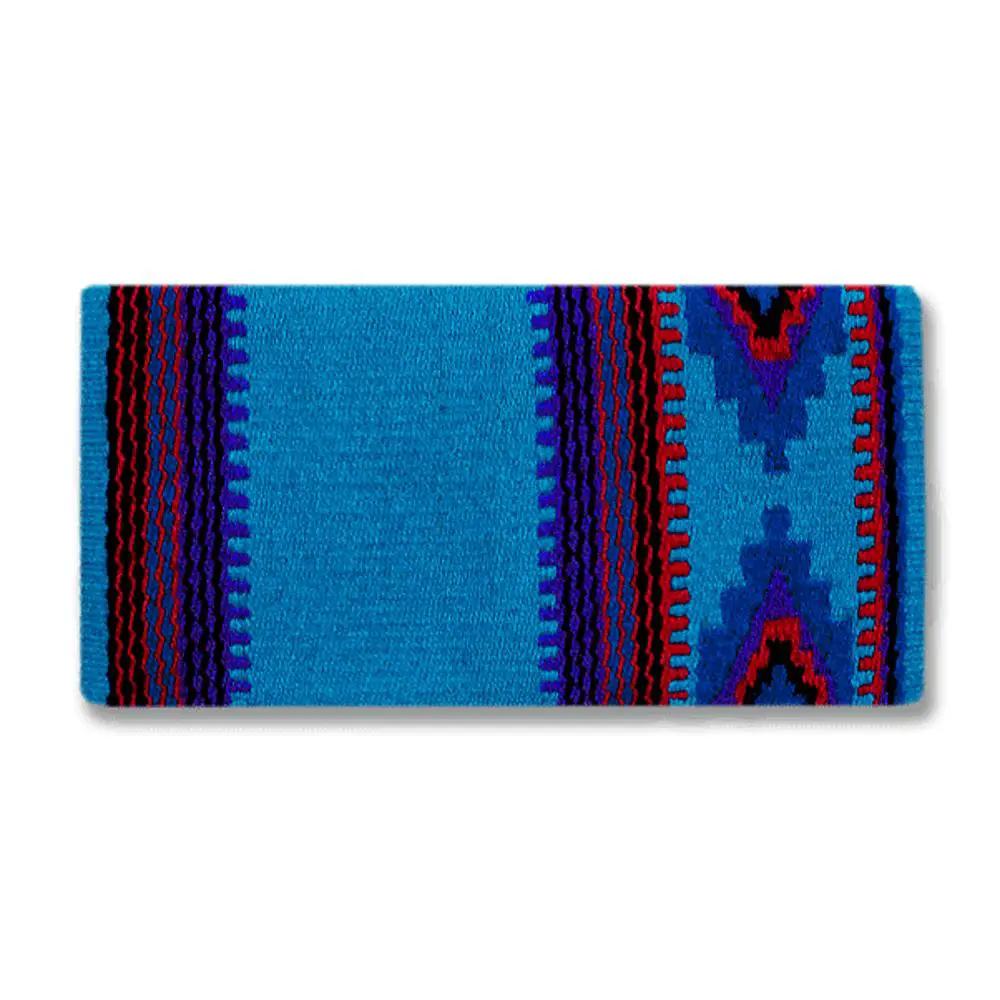 Mayatex Firecracker Saddle Blanket New Zealand Wool Turquoise 36x34 by Mayatex