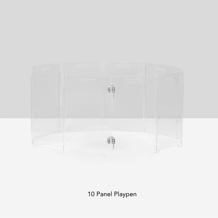 Hiddin Clear Acrylic Round Pet Playpen with Door