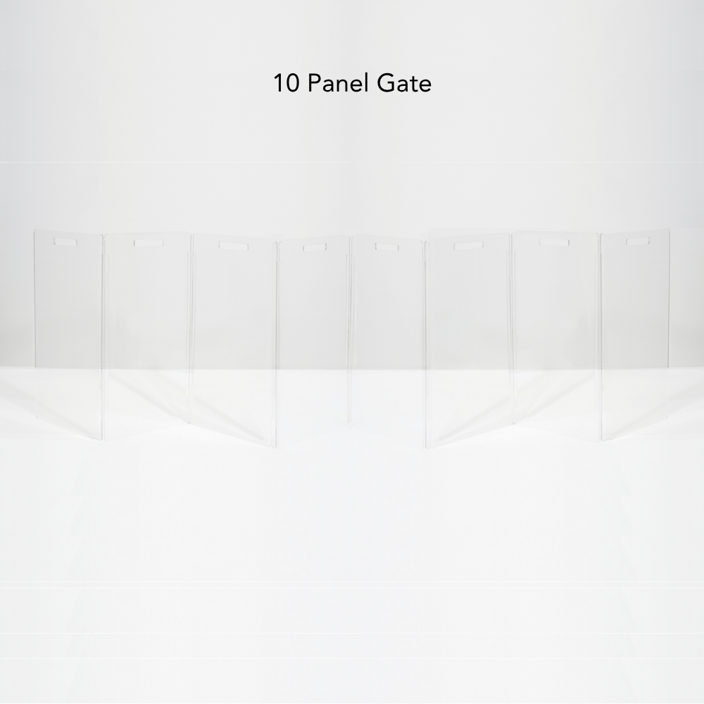 Hiddin Tall Clear Acrylic Zig Zag Pet Gate – Freestanding
