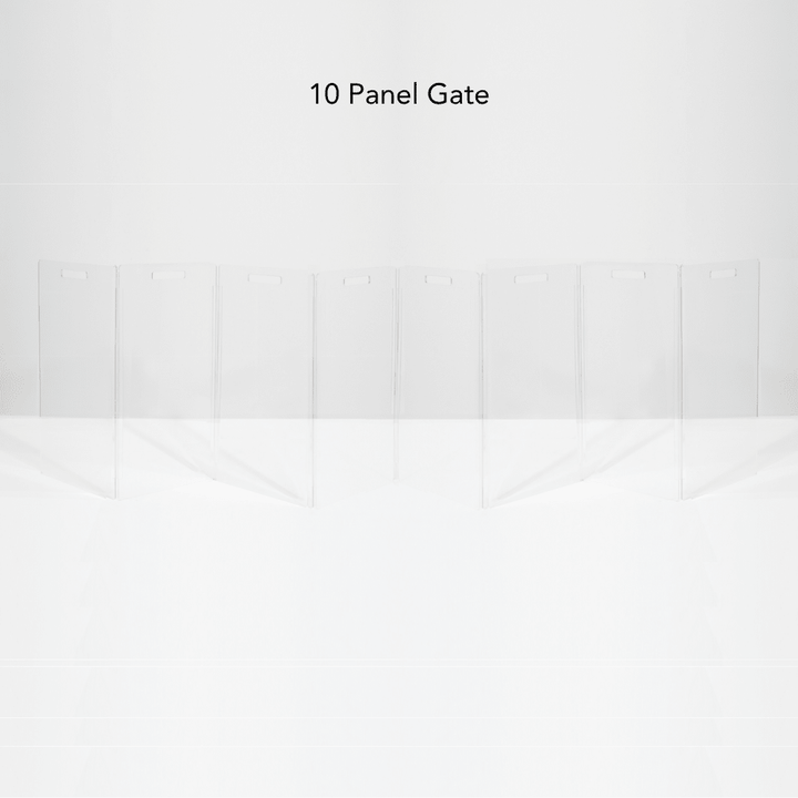 Hiddin Tall Clear Acrylic Zig Zag Pet Gate – Freestanding