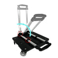 Load image into Gallery viewer, Mr. Peanut's Pet Carrier Luggage Cart with spinner wheelbase, aluminum frame and black platform
