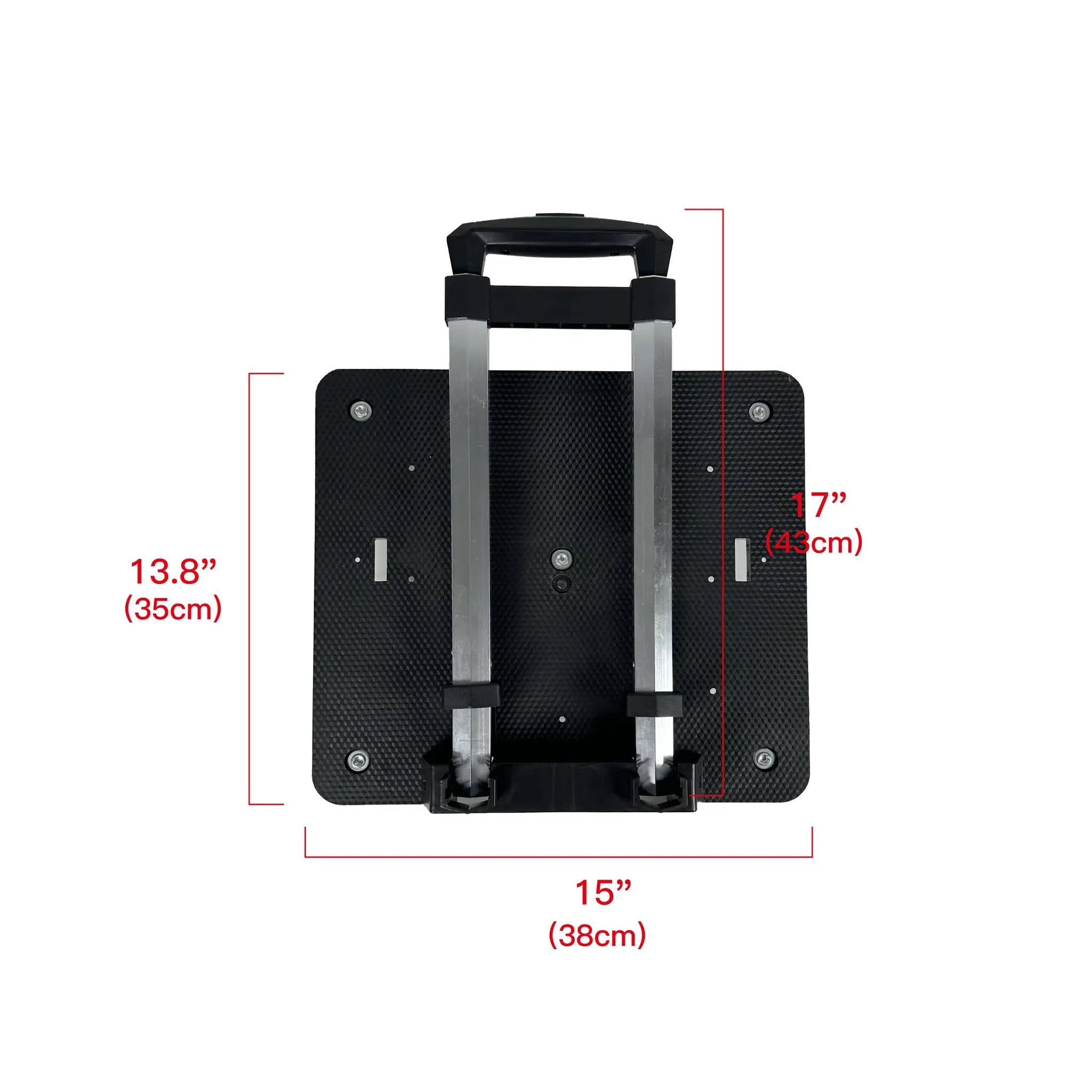 Mr. Peanut's Pet Carrier Luggage Cart with spinner wheelbase, black carbon-fiber panel and silver rails