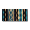 Gallery viewerに画像を読み込む, Mayatex Nova Saddle Blanket New Zealand Wool 38x34 Navy Tan Turquoise by Mayatex
