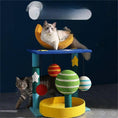 Carica l'immagine nel visualizzatore della galleria, Starry Cat Shelf Nest Soft Velvet Sisal Climbing Tower Medium Size by Sell My Stuff
