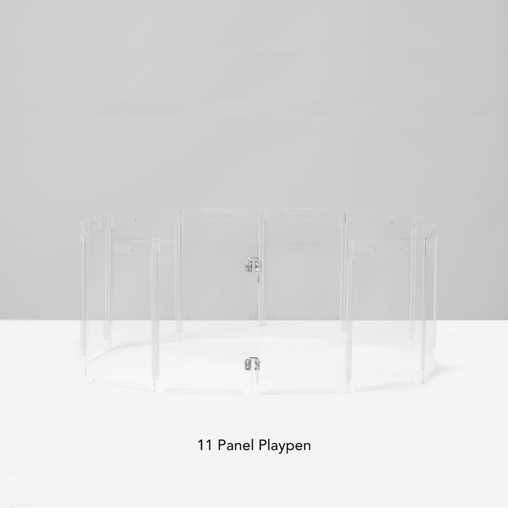 Hiddin Clear Acrylic Round Pet Playpen with Door
