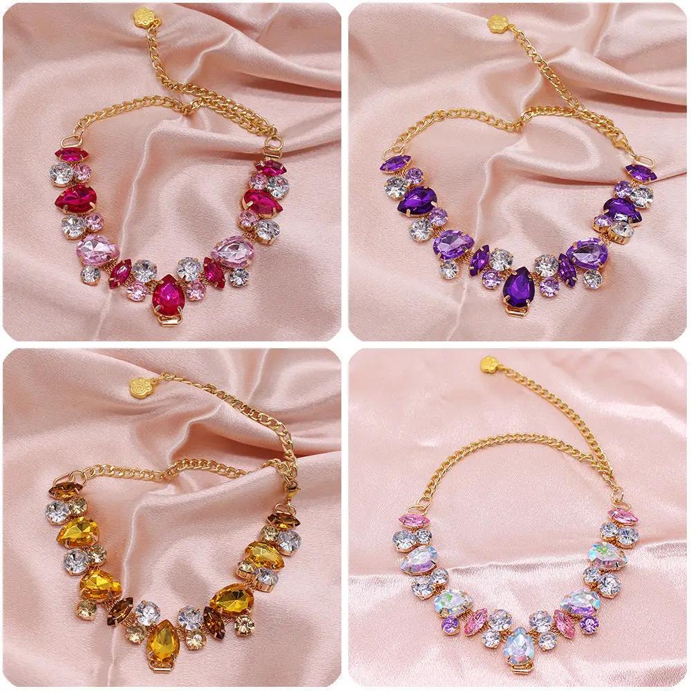 Cat And Dog Princess Style Gem Pearl Necklace With Animal Inspired Accents For Daily Elegant Wear by Pet Zen
