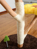 Load image into Gallery viewer, Sunflower Multi-Level Cat Tree & Condo by Pear Daisy; natural sisal posts with yellow plush platform.
