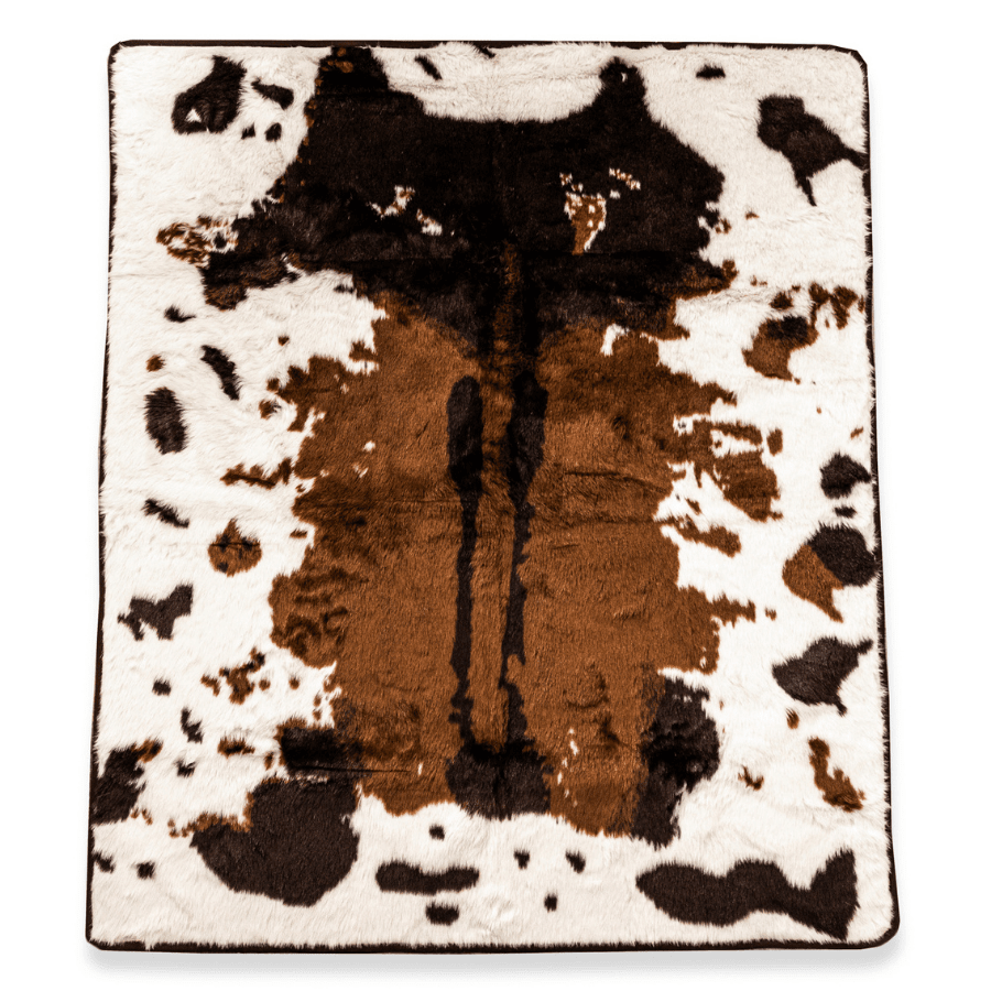 Paw.com PupProtector Waterproof Throw Blanket, Brown Faux Cowhide