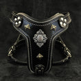 Charger l'image dans la visionneuse de la galerie, The ''Aztec'' harness Black Small to Medium Size - Pet Collars & Harnesses from Bestia Dog Gear
