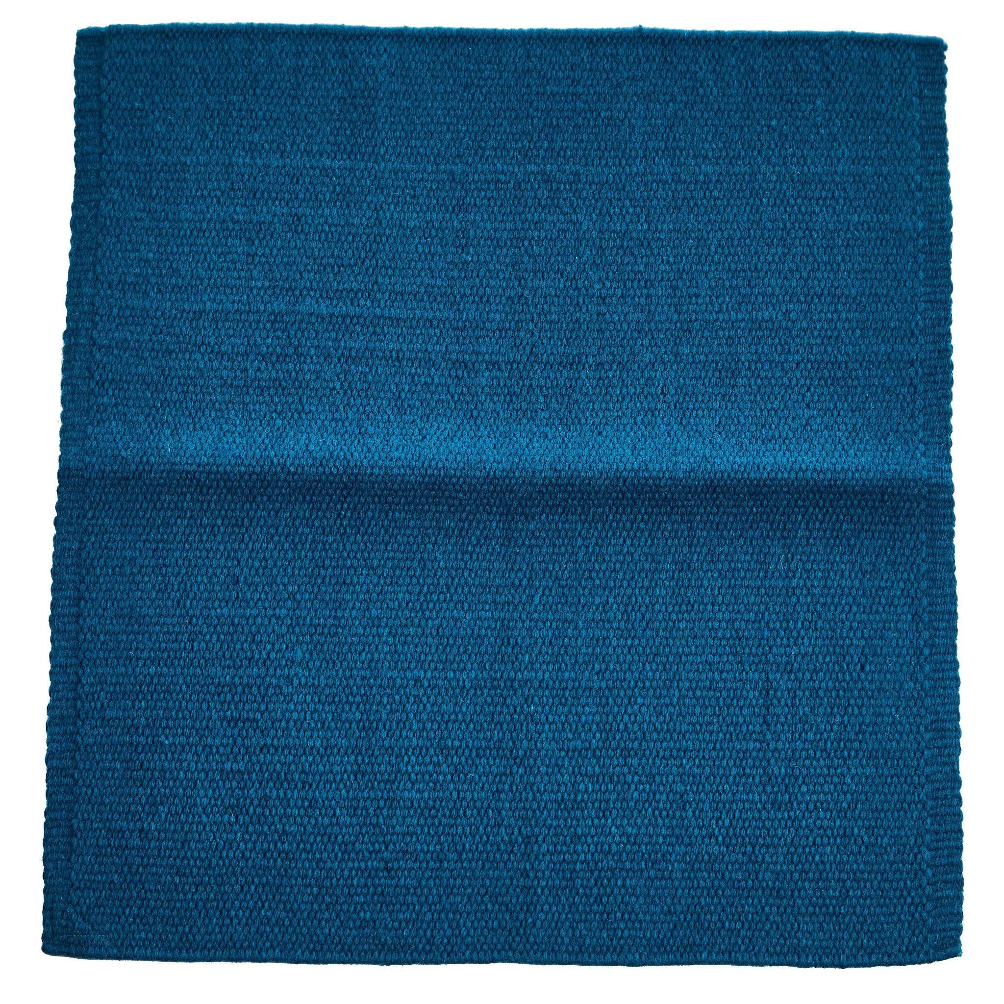 Mayatex San Juan Solid Ocean Blue Saddle Blanket 100% NZ Wool 36x34 by Mayatex