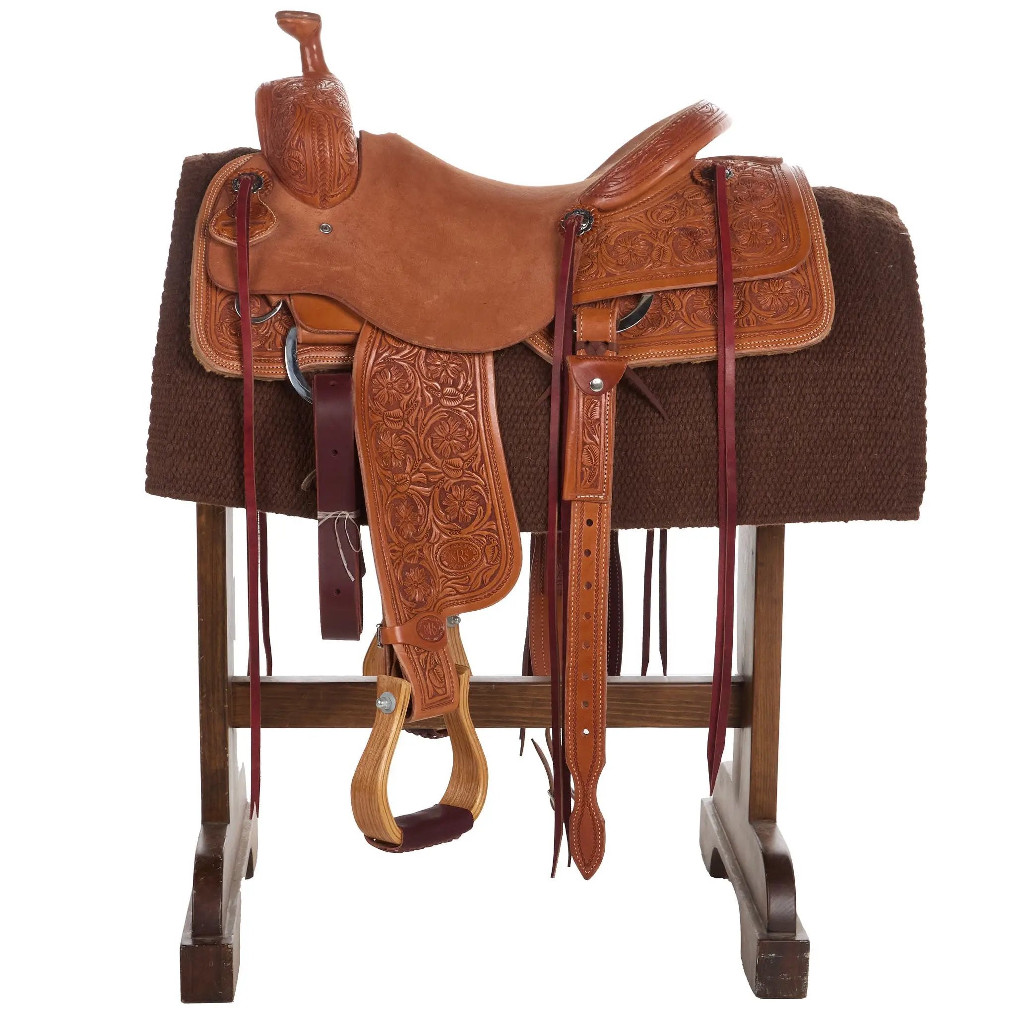 Mayatex San Juan Solid Saddle Blanket Chocolate Brown NZ Wool 36x34 by Mayatex