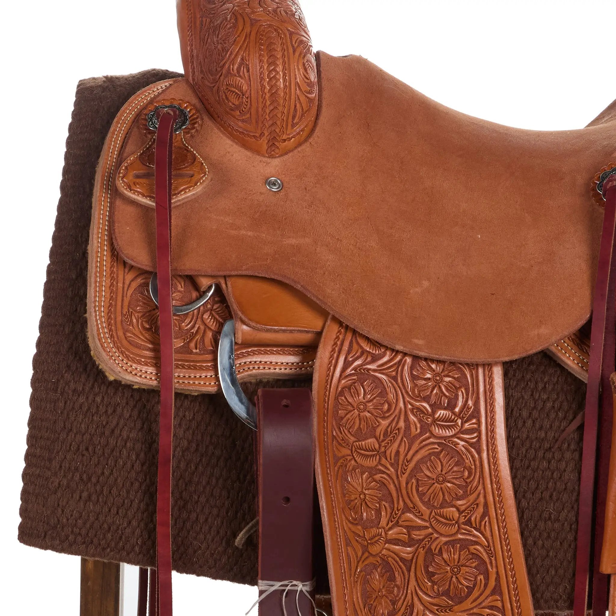 Mayatex San Juan Solid Saddle Blanket Chocolate Brown NZ Wool 36x34 by Mayatex