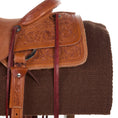 Cargar la imagen en la vista de la galería, Mayatex San Juan Solid Saddle Blanket Chocolate Brown NZ Wool 36x34 by Mayatex
