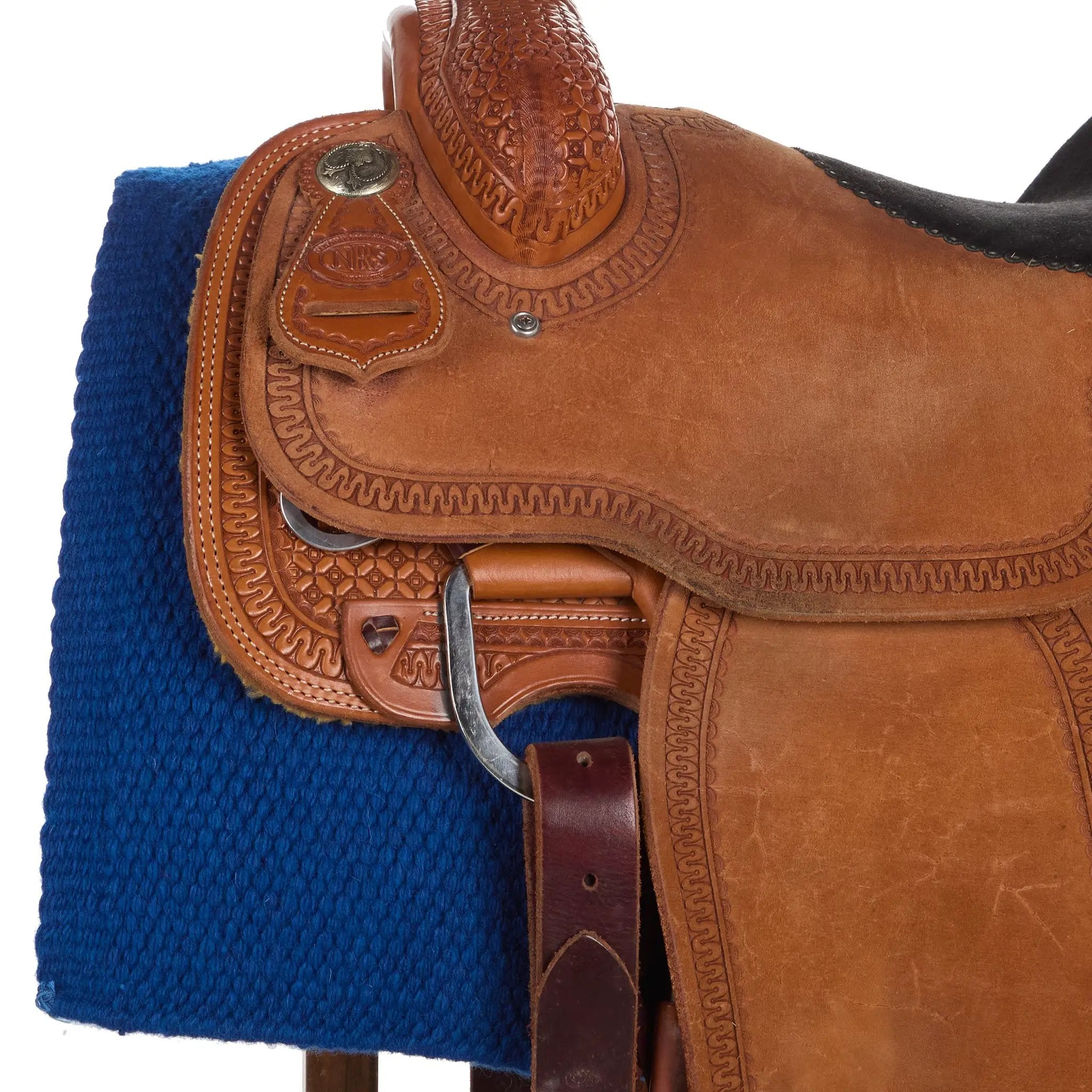 Mayatex San Juan Solid Royal Blue New Zealand Wool Saddle Blanket 36 By 34 Inches Drop Premium Quality by Mayatex