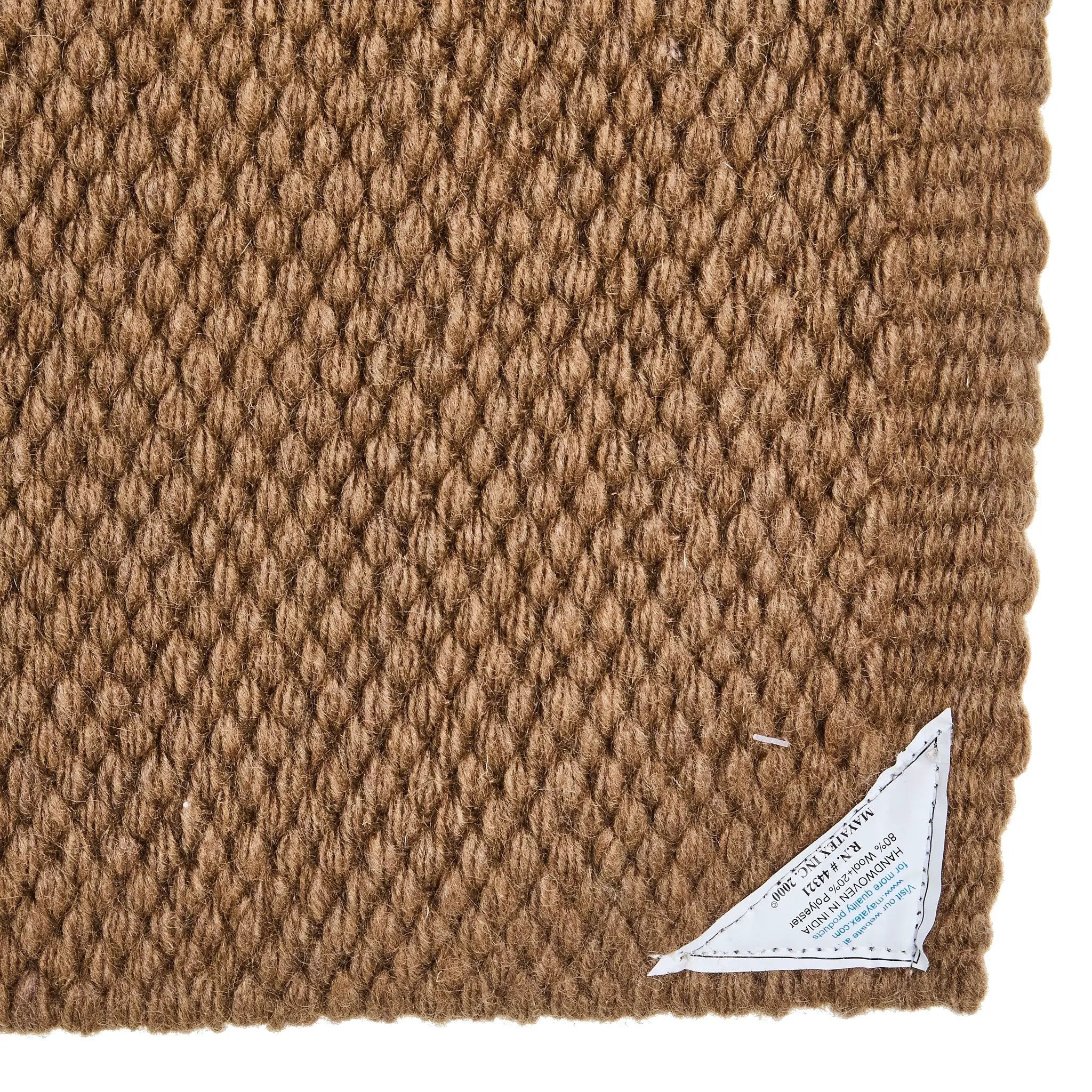 Mayatex San Juan Solid Saddle Blanket Raw Umber Pure NZ Wool 36x34 by Mayatex