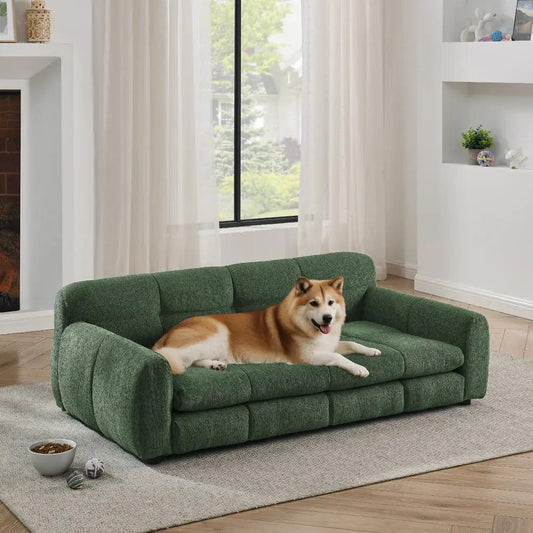 Soft and Comfortable Pet Bed for Big and Oversized Dogs - Olive Green by HouseOfZazla