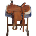 Charger l'image dans la visionneuse de la galerie, Mayatex Double Weave Saddle Blanket Acrylic Blend Royal Blue 32x64 by Mayatex
