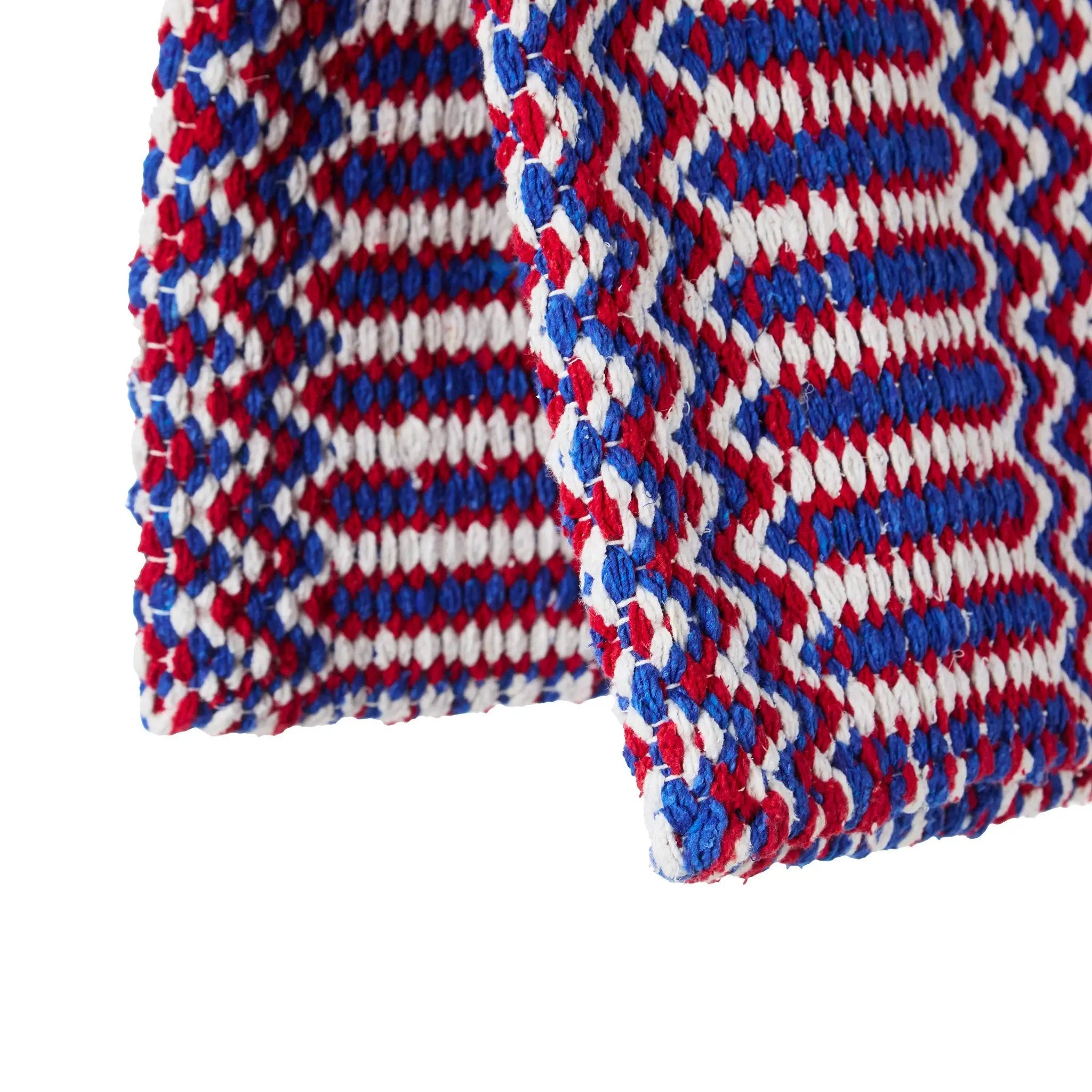 Mayatex Double Weave Saddle Blanket 32x64 Red Blue Cream Acrylic by Mayatex