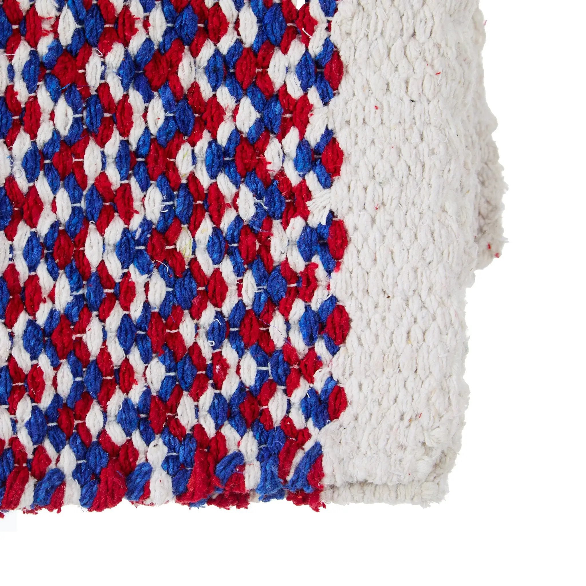Mayatex Double Weave Saddle Blanket 32x64 Red Blue Cream Acrylic by Mayatex