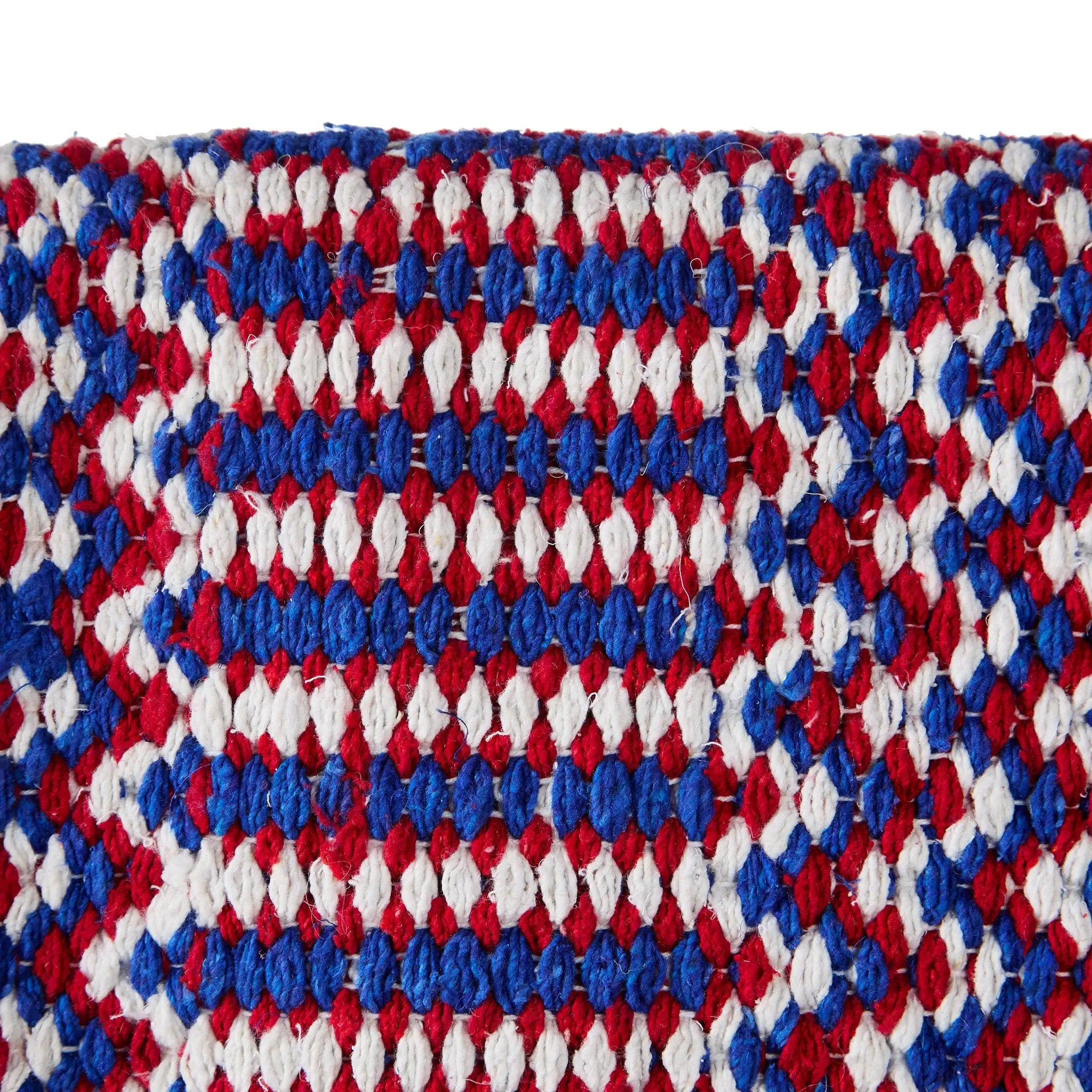Mayatex Double Weave Saddle Blanket 32x64 Red Blue Cream Acrylic by Mayatex