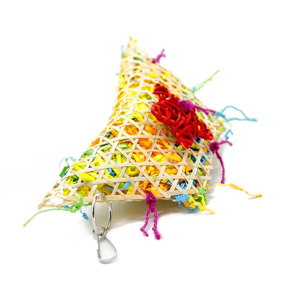 Natural Bird Brushed Straw Toy 35cm High 20cm Round With Hook by Sell My Stuff
