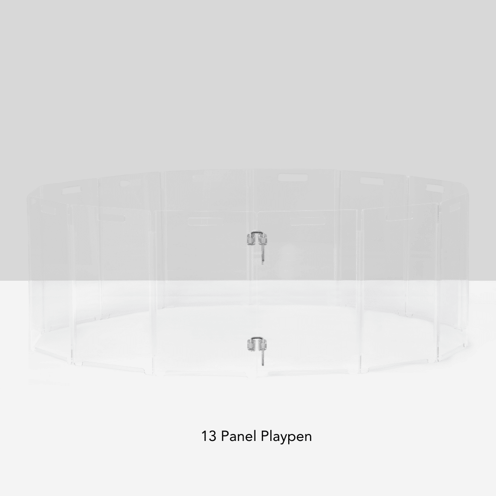 Hiddin Clear Acrylic Round Pet Playpen with Door