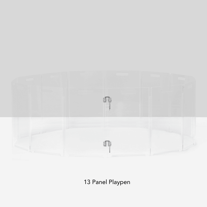 Hiddin Clear Acrylic Round Pet Playpen with Door