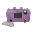 Charger l'image dans la visionneuse de la galerie, Mr. Peanut's Monterey Series airline-compliant horizontal backpack pet carrier in purple with gray trim.
