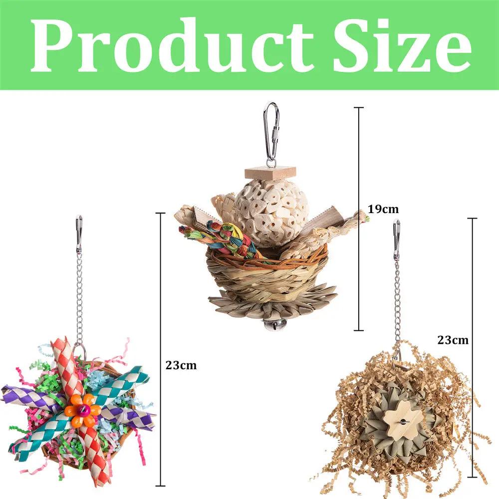 Parrot Bird Toy Gnawing Molar Chew Durable Supplies Set Kit by Sell My Stuff
