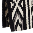 Cargar la imagen en la vista de la galería, Mayatex New Phoenix Saddle Blanket Wool Blend 38X34 Black Ash Cream Pattern Design by Mayatex
