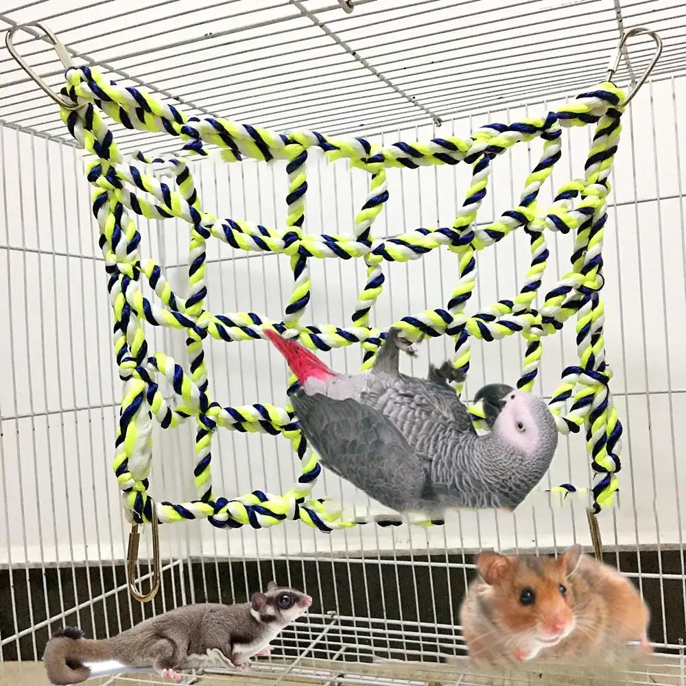EcoPet Parrot Climbing Net Soft Woven Hammock Toy Small Pets 20x28CM by Sell My Stuff