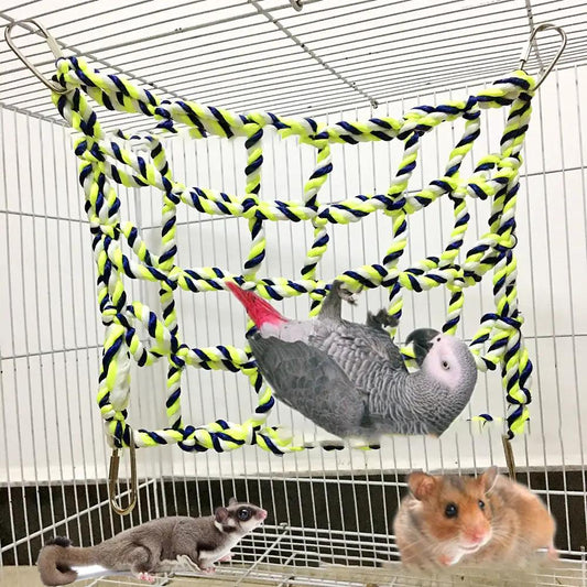EcoPet Parrot Climbing Net Soft Woven Hammock Toy Small Pets 20x28CM by Sell My Stuff