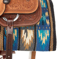 Load image into Gallery viewer, Mayatex Sandhill Saddle Blanket 36x34 100% New Zealand Wool Black by Mayatex
