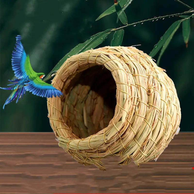 Expertly Crafted Handwoven Natural Straw Bird Nest Safe Enclosed Space For Birds To Rest And Nest Securely by Sell My Stuff
