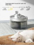 Bild in Galerie-Betrachter laden, Cat water fountain wireless induction drink fountain with transparent reservoir and gray lid.
